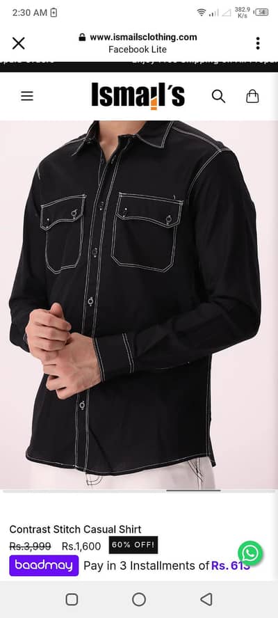 ismail brand casual shirt contrast stitch  brand new
