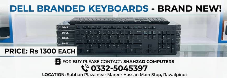 Dell Branded Keyboards - Fresh Condition (Excellent Typing Feel)