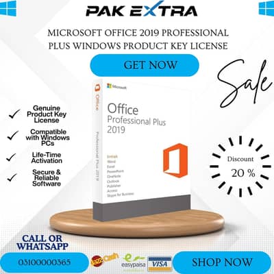 Microsoft Office 2019 Professional Plus Windows Product Key License
