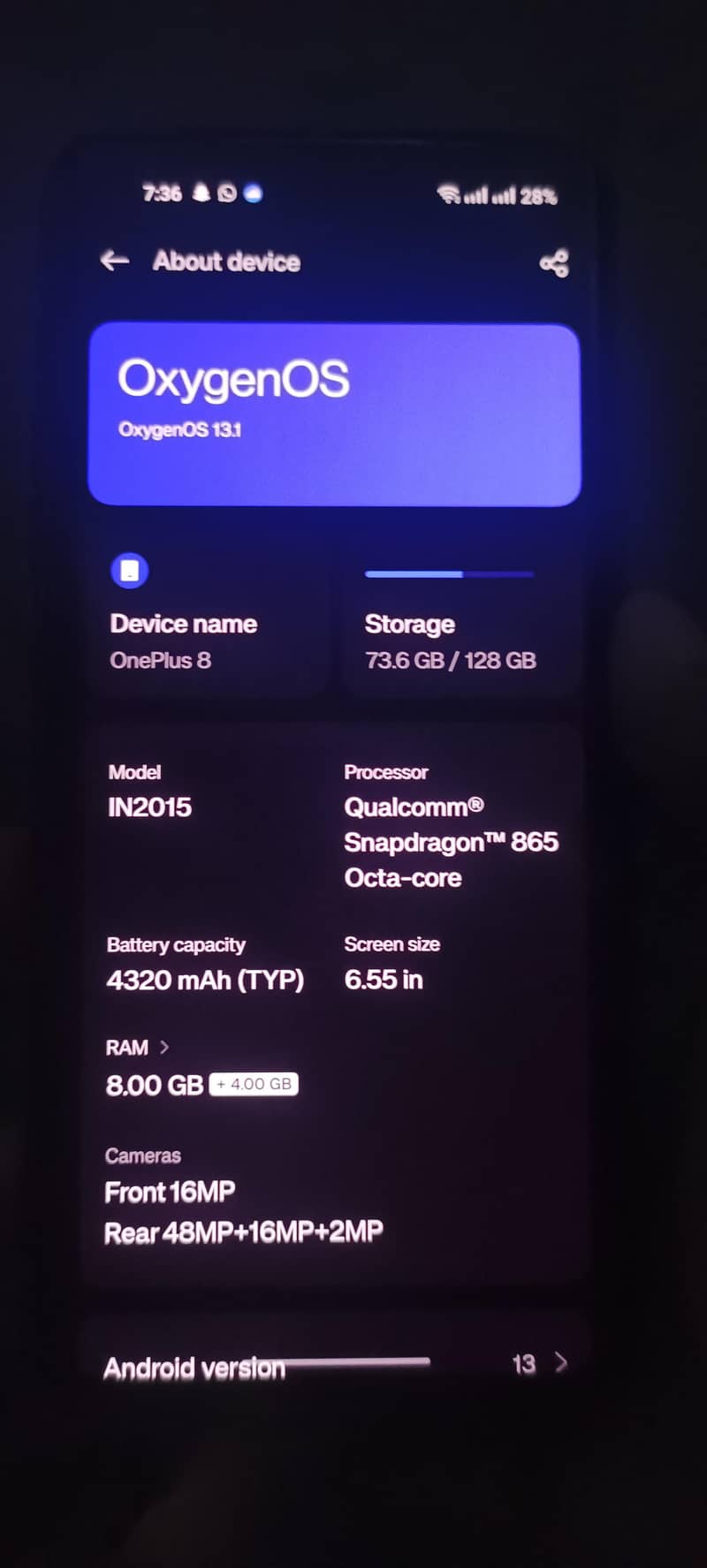 One Plus 8 0