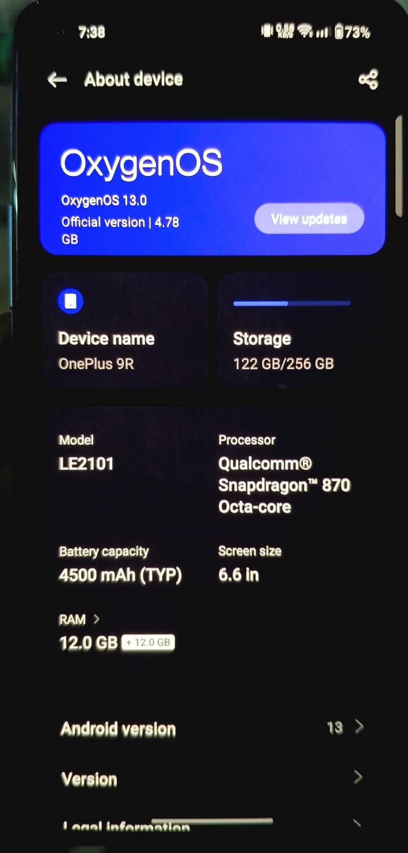 One Plus 9R 0