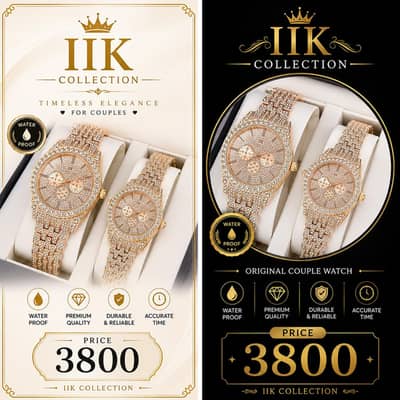 CK iik Luxury couple watch set Gift box Rs. 3,800