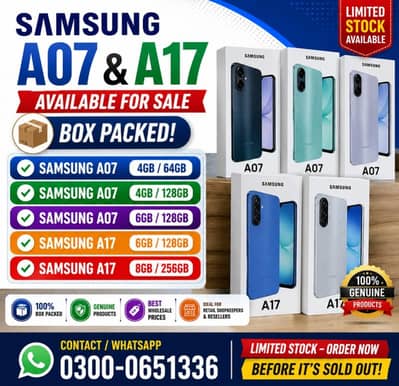 Samsung Mobile A07 5G & A17 Wholesale