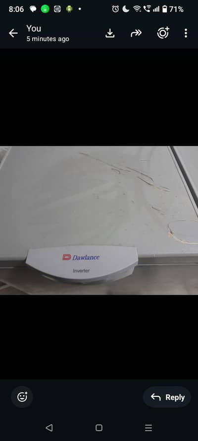 Dawlance deep freezer inverter urgent selling