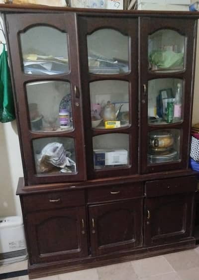 showcase in solid wood