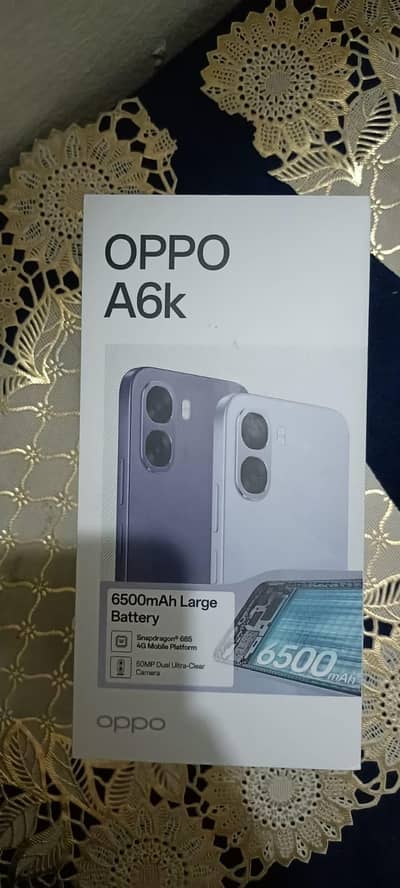 OPPO A6k box open only 15 days used urgent sale