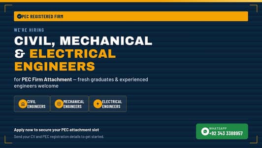 Engineers Required for PEC Attachment