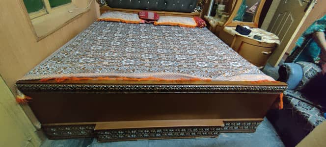 Bed with side tables