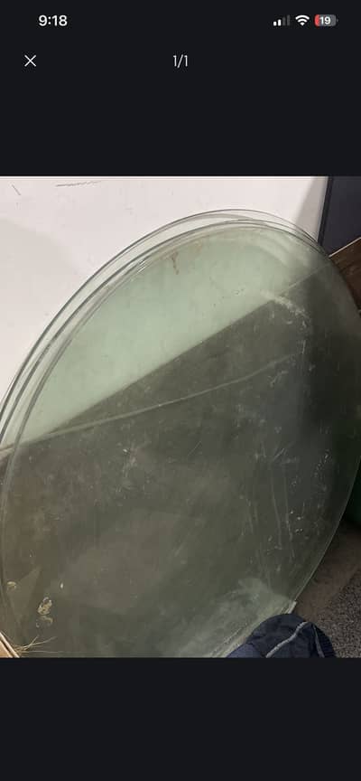 8mm round glass aluminium 2.75ft by 2.75ft