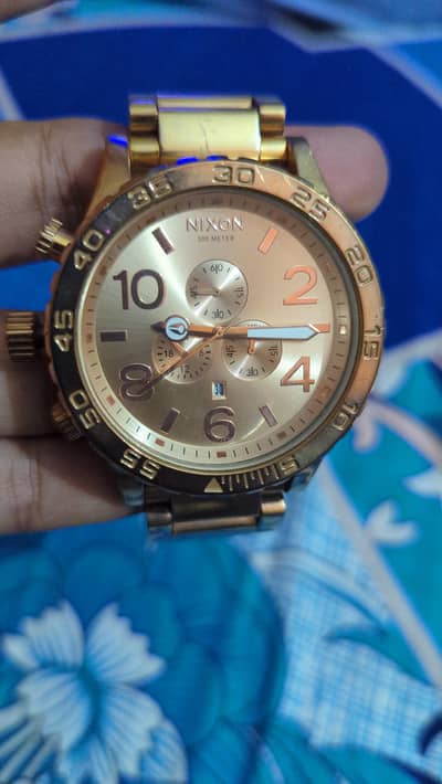 Original The Nixon 51-30 Chrono – All Gold For Sale