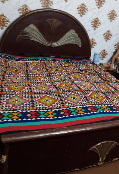 Elegant wooden bed