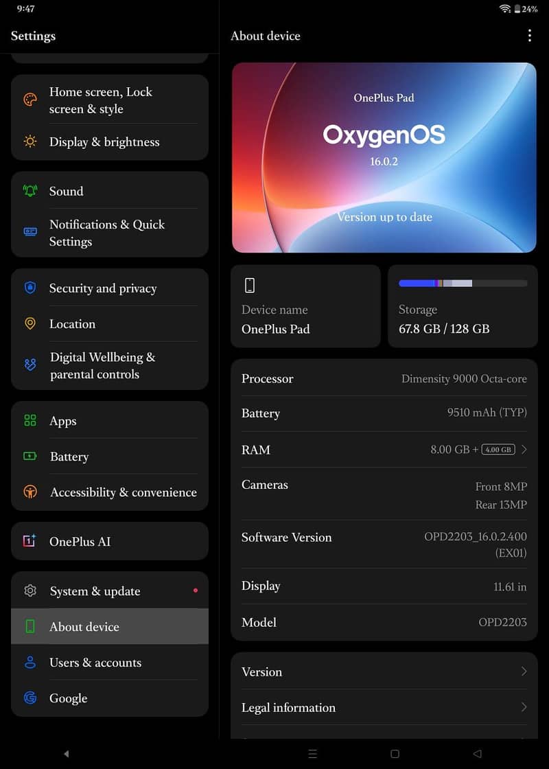 One Plus Tablet 3