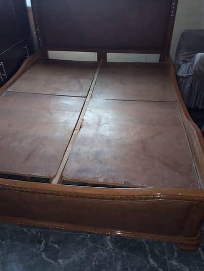 King Size Bed, 1 side table and Dressing with mirror