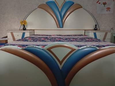 King Size Bed, Two Side Table's , One Show Case