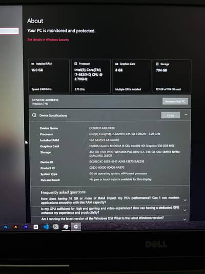 Dell Precision 7710 Workstation Laptop