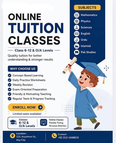 Online Tuition for Class 6–12 | Matric, FSc & O/A Levels