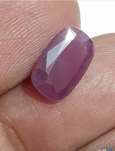 KASHMIR RUBY 100% NATURAL (CERTIFIED]