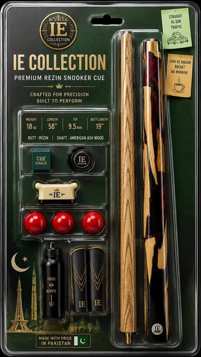  IE COLLECTION – Premium Resin Snooker Cue Set 