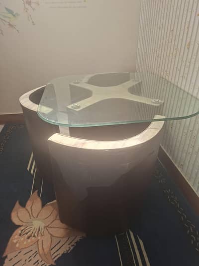 4 Tub Chairs + Glass Top Coffee Table — Set for Sale