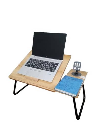 Height Adjustable Premium Wooden & Metal Laptop Stand | 6 Height Level