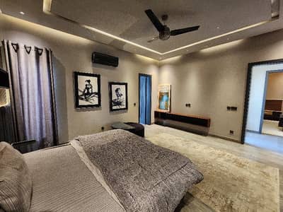 FULLY FURNISHED BRAND NEW ONE KANAL LUXURY MODERN DESIGN HOUSE In DHA Phase 07 Original Picture AC Install 2 Servant Quarters With Basement Original Adds