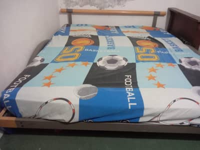 Imported double Bed with two side tables and spring mattress