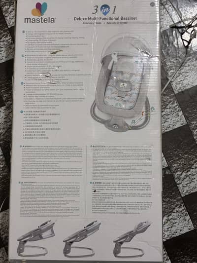 Mastela 3-in-1 Deluxe Multi-Functional Bassinet & electronic swing.