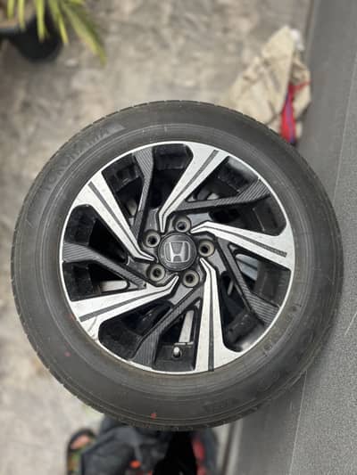 Honda Civic X 2018 OEM Alloy Rims with Used Tyres