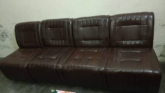 Office Table and Sofa's with revolving Chair