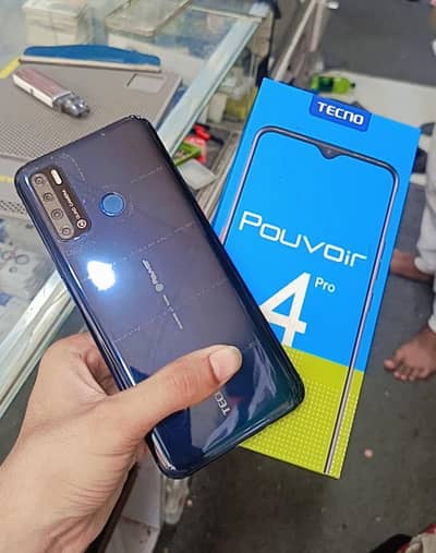 Tecno pouviour 4 pro 6/128 10/10 dual official pta with box