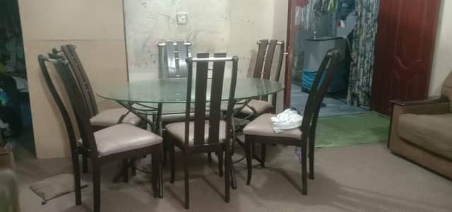 Luxury dining table for sale 6 chairs
