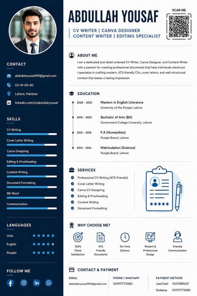 Professional CV Writing Service - Only Rs. 300 | 24 Hours Delivery