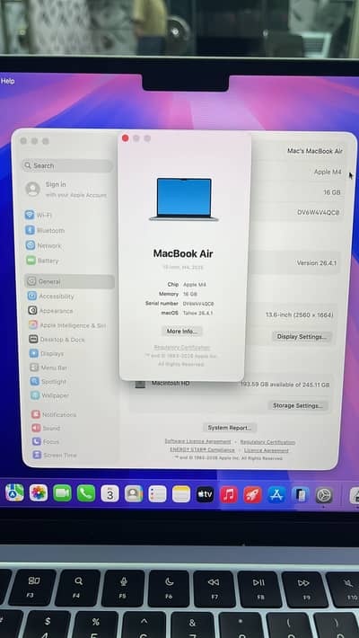 Apple MacBook Air M4 | 16GB RAM | 256GB SSD | 99% Battery Health