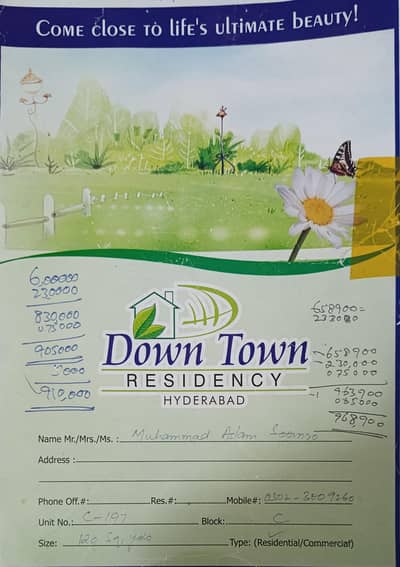120gz plot for sell in jamshoro file clear payment full clear