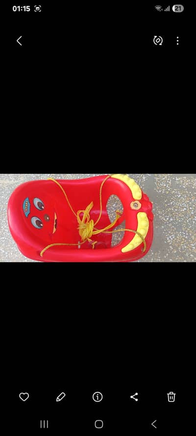 Safe baby swing