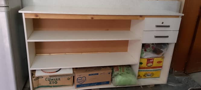 wooden counter