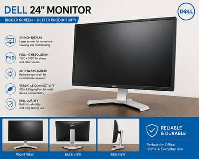 full set up available  Desktop table chair monitor