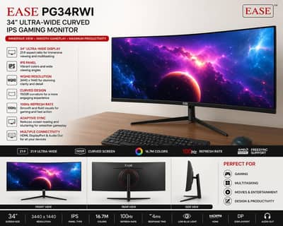 34" monitor available
