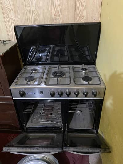 CITY 5 Burner Gas Cooking Range with Double Oven - Good Condition