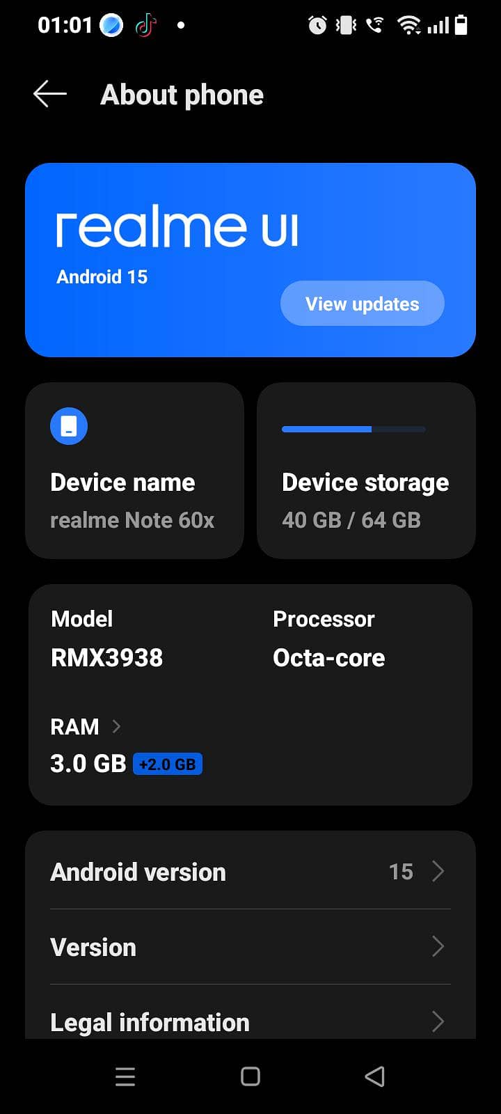 Realme Note 60x 0