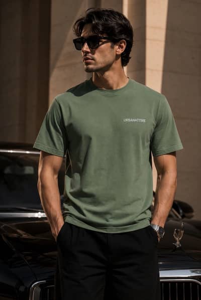 Premium Olive Green Cotton T-Shirt | Rs. 1,099