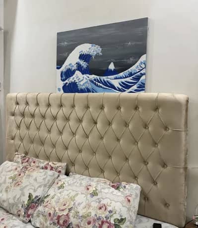 Velvet chesterfield bed