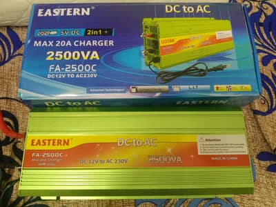 2 in One DC to AC Inverter + BtyCharger 2500w Eastern original Chinese
