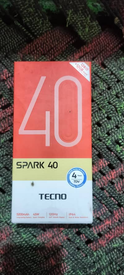 Tecno spark 40 gb 128gb New mobile he