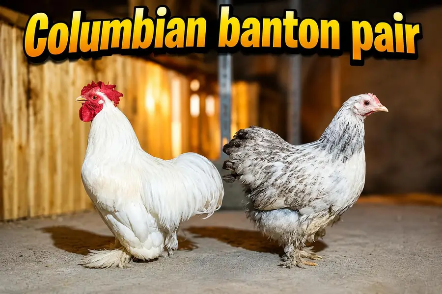 Pure Columbian Bantam Cock & Hen Pair for Sale