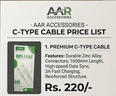 Type C Cable - Fast Charging - Brand NEW