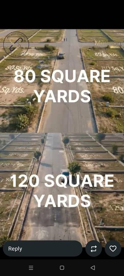 80 & 120 yards leased plota available for sale i different societies