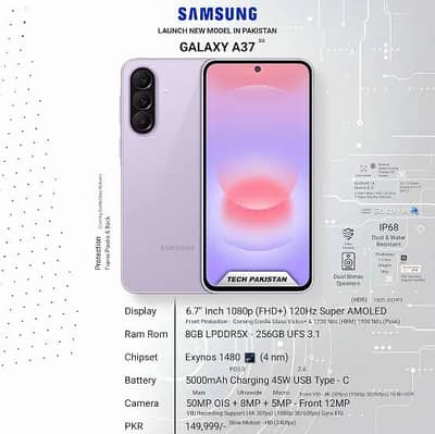 Samsung Galaxy A37 5g Box Pack 8GB | 256GB PTA Approved