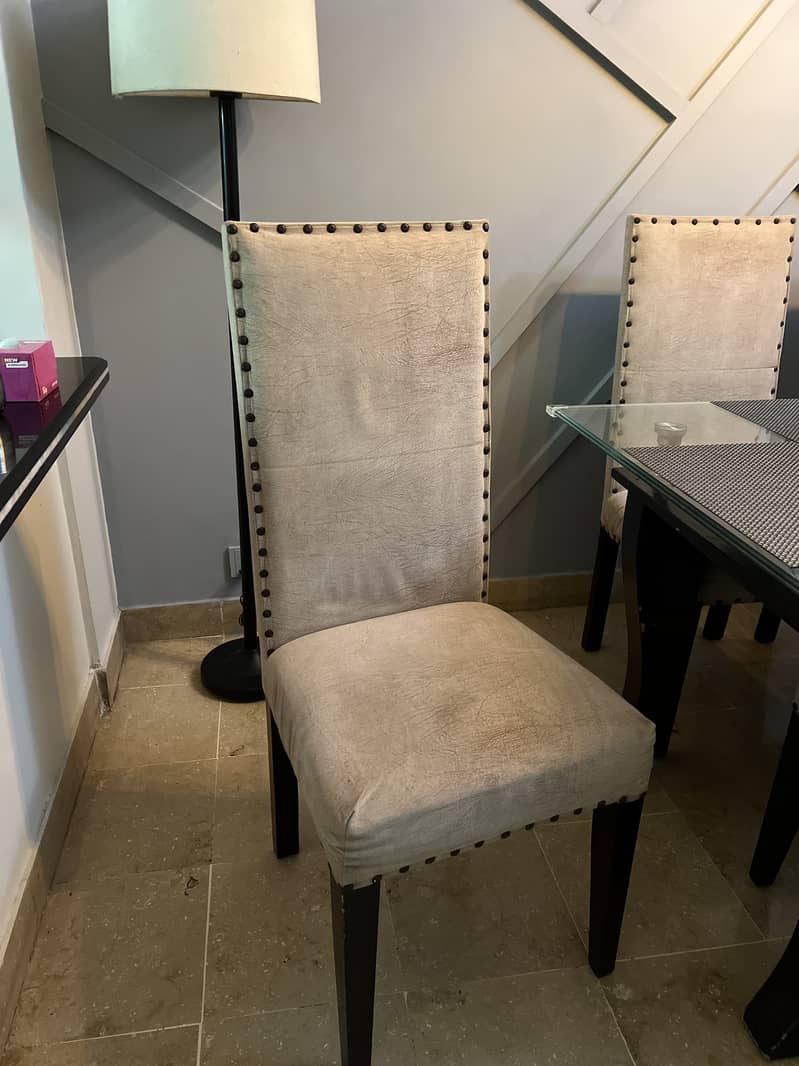 Dining table 6 sofa chairs 2