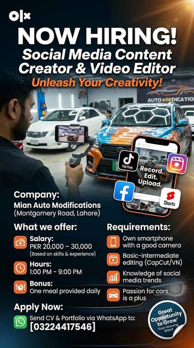 Social Media Expert, Video Recording and Editing